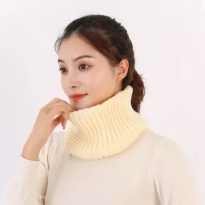 Scarves Women Winter Neck Wrap Cozy Knitted Scarf For Soft Warm Solid Color Warmer With Windproof Elastic Weather