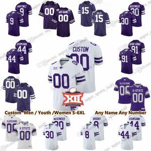 Custom S-6XL Kansas State Wildcats Football Jerseys 18 Will Howard Avery Johnson 31 DJ Giddens 34 Ben Sinnott 22 Deuce Vaughn 41 Austin Moore 10 Jacob Parrish Ward