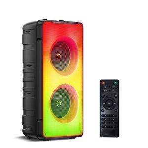 Lautsprecher TOPROAD Bluetooth-Lautsprecher 60 W, tragbar, laut, kabellos, Stereo-Bass, Boombox, Partysäule, unterstützt TWS-Fernbedienung, LED-Leuchten