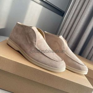 Best Selling New Loro Shoes Designer Shoes LP Loafers Open Walk Summer Lats Piano Moccasins Rubber Sole Gentleman Party Walking Low Top Suede Cow Leather With 307