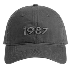 Tasarımcı Ball Caps 1987 Nakış ~ Yüksek Kaliteli Koreli Versiyon Beyzbol Kapağı Unisex Instagram Marka Pamuk Güneş Gölgelendirme Yüz Ekranı Örgü Duckbill Cap XKDJ