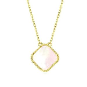 2023-WOMENS مصممة فاخرة قلادة أزياء 4 أوراق CLOVER CLEEF قلادة 18K قلادة الذهب Jewelry218x