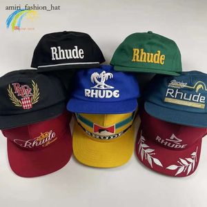 Boll Caps Fashion Rhude Printed Brand American Truck Hat Summer Flera hundra Sun Sports Baseball Cap rekreation 3803