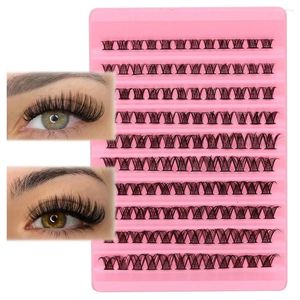 Fałszywe rzęsy Klastry rzęs DIY przedłużenie D Curl Indywidualne rzęsy 8-16 mm rzęsy 120 puszyste eyelas w domu