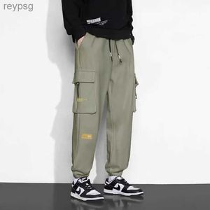 Men's Pants Men's monochrome workwear pants outdoor multi pocket street clothing men's harem hip-hop spring casual autumn new fashion YQ240115