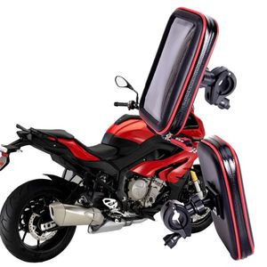 Taschen Upgrade Wasserdichte Motorrad-Handyhaltertasche Fahrrad Regenfest GPS-Handyhalter Fahrradlenkerunterstützung Moto Mount Kartensteckplätze