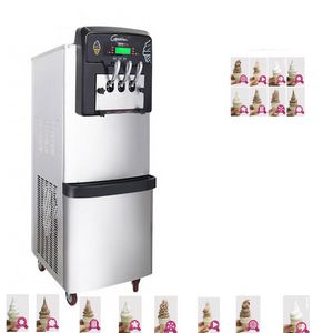 Linbossフルオートマチックコマーシャルソフトアイスクリームマシン販売用7日間のクリーニングコールドシステムなし
