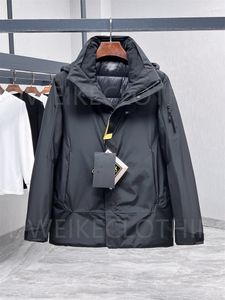 ARC Designer-Herrenjacke, High-End-Outdoor-Sportserie, superwarme, weiße Entendaunenjacke nach europäischem Standard, gerade Aufladung, abnehmbare Daunenjacke mit Kapuze