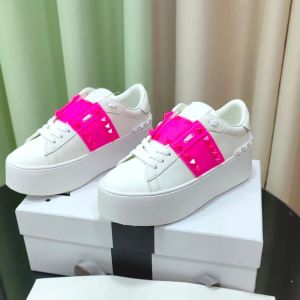 Pailletten Wedge Sneaker Offene Luxusschuhe Kalbsleder Gummi Designer Flache Sport Sneakers Plattform Tennisschuhe