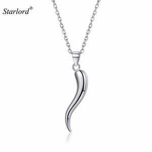 Pendant Necklaces Italian Horn Necklace 925 Sterling Silver 18 Cable Chain Cornicello Cornetto Amulet Jewelry P13274B276p