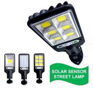 Solar Wall Lamp Induction Street Lights Remote Control Motion Sensor Lamps Waterproof 3 Modes Lighting for Outdoor Garden Patio Porch Garage