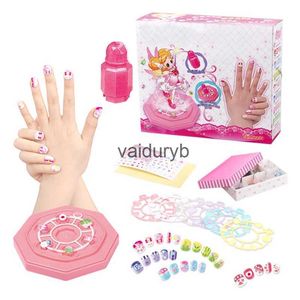 Beleza moda ldren fingindo unhas maquiagem brinquedos menina jogar casa maquiagem artesanal diy manicure conjunto brinquedo fada vestir jogo para menina presentesvaiduryb