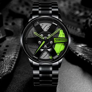 Top Watch Brand Car Wheel Design personalizzato Sport Rim Orologi in acciaio inossidabile impermeabile intero 2021 Orologio da polso da uomo227S