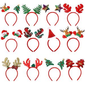Accessori per capelli Fascia natalizia Corno di alce Decorazione fascia a cinque stelle Fibbia per testa in plastica per bambini Prodotti per feste Festival