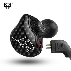 Hörlurar KZ ZST Dual Driver Earphone Dynamic and Armature Löstagbara kabelmonitorer Buller Isolerande Hifi Music Sports Earbuds 1DD+1BA