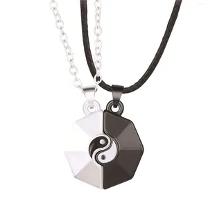 Pendant Necklaces Vintage Magnetic Couples Necklace Jewelry Puzzle In Yin-yang Design For Christmas Valentines Gift NOV99