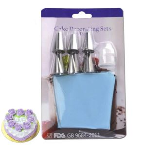 8pcs/set Russian Icing Piping Tips Silicone Cream Pastry Bag Stainless Steel Nozzle Icing Tips Set DIY Cake Decorating Set BJ