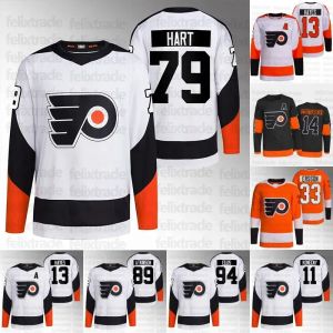 Maglia da hockey personalizzata uomo donna giovane Philadelphia''Flyers''Reverse Retro Jersey Carter Hart Owen Tippett Tony DeAngelo Tony DeAngelo Felix Sandstrom Ivan