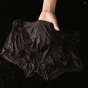 Underbyxor 1pc mäns sexiga mesh boxer bryter ultra tunn andningsbara transparenta underkläder boxare shorts stammar låga midja man trosor