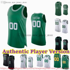 Versão personalizada do jogador Basquete 0JaysonTatum Jersey Authentic Stitch 7 JaylenBrown 8 KristapsPorzingis 4 JrueHoliday 9 DerrickWhite GrantWilliams LukeKornet