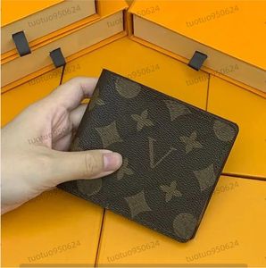 High quality designers Folding wallets cardholder plaid luxurys mens wallet designers women wallet high end with box Purse credit card holder desigeer bag