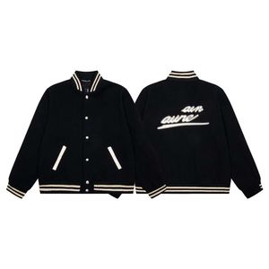 mody men kurtka designerska kurtka męska damska litera graficzna graficzna odzież baseballowa High Street Casual Loose Trend Button Coat