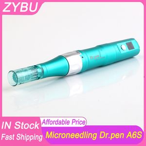 Hemanvändning Skinvård Face MTS Microneedling Roller Dr.Pen A6S Meso Therapy Ultima Dr Derma Pen Professional Wireless Dermapen PMU Tools With 2 PCS Patrones