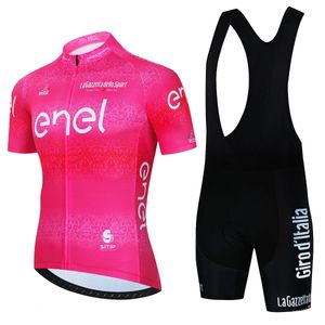 투어 giro 디탈리아 사이클링 저지 세트 남성 자전거 짧은 소매 의류 자전거 자전거 Maillot Bib Shorts 240113