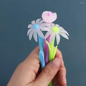 3pcs hızlı kuru 0.5mm mürekkep pochromizm çiçek şekli nötr kalem öğrencileri kırtasiye renk değiştirme jel yazma imzası