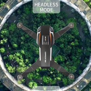 Duży dron unikania przeszkód, podwójne kamery HD + GPS, jednopłatowy start i powrót, automatyczne powrót, przełączanie wysokiej/niskiej prędkości, tryb bezgłowy, lot orbity