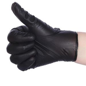 Siyah renk tek kullanımlık lateks eldivenler ev temizleme için bahçe eldivenleri kauçuk veya temizlik eldivenleri stoklarda evrensel gıda 100pcs lot314m