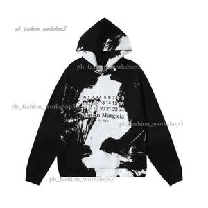 Margielas Nedeni ve Etki MM6 Baskılı Tasarımcı Kadın Sweatshirt Nefes Alabilir Pamuk Margielas Hoodie Moda Trend Kısa Kollu Külot Uzun Kollu 958