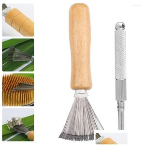 Decorative Flowers Wreaths Flower Arrangement Tool Plant Rake Rectifier Frog Corrector Stainless Steel Arranging Straighter Home Suppl Otzgp