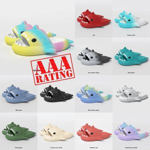 foam runners designer shark slippers summer sliders men women kids slides pink blue grey memory sandals soft thick cushion slipper cloud slide indoor shoes 36-45