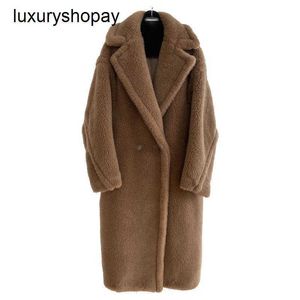 Designer Maxmaras Teddy Bear Coat Damen Kaschmirmäntel Wolle Winter 2024 Neu m Family Particle Integrated Mid Length Sma