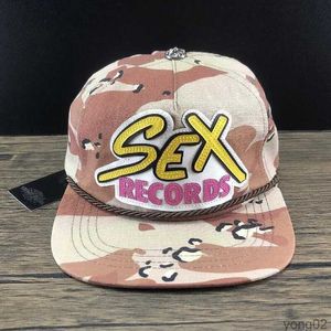 CAPS CAPS Sex Records Flat Brim Breim Cap for Women Ch Fashion Men Matty Boy آخر قبعة