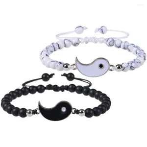 Charm Bracelets Tai Chi Bracelet Couple Jewelry Yin Yang Friendship Matching Boyfriend Girlfriend Couples Wrist Stuff