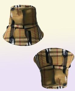 Plush Plaid Bucket Hat Designer Cap Fisherman Hats Autumn Winter Caps Fashion Stingy Brim Casual Fitted Sunhat5716308