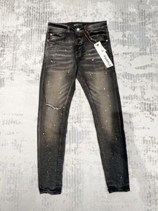 Men's Jeans 2024 Black Designer Fashion Sale Man Discount Purple Brand Slim Fit Skinny Solid White Denim Pants Streetwear