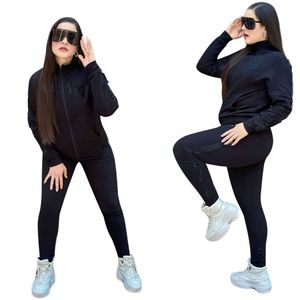 2024 Designer Trackuity Fall Winter Stroje Kobiety Kurtki z długimi rękawami Spodnie Dwuczęściowe zestawy swobodne odzież jogger na zewnątrz ubrania hurtowe