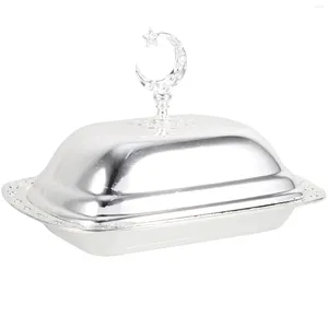 Plates Vintage Disc Butter Dish Storage Holder Home Container Metal Exquisite Tray Iron