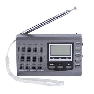 Radio Mini Radio FM/MW/SW Odbiornik wielofunkcyjny przenośny ekran cyfrowy Wyświetlacz budzik FM stereo odtwarzacz odbiornika radia