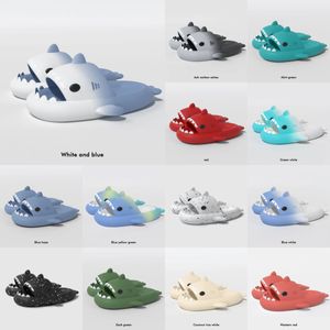 Mens 2024 Slippers Summer Fashion Solid Color Casual Home Eva Non-slip Shoes Womens Beach Shark Slides Size 36-45 GAI 5