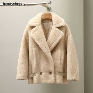 Top Maxmaras Teddy Bear Casaco Mulheres Cashmere Casacos Max Nova Edição Coreana Lã Autumnwinter Ovelha Camelo Pele De Lã Cordeiro Médio Comprimento