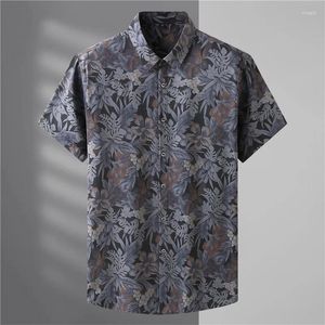 남자 플러스 티 짧은 슬리브 셔츠 여름 얇은 디지털 인쇄 마이크로 탄성 조수 크기