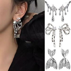 Brincos de garanhão na moda zircão cristal gota kpop moda irregular borboleta arco balançar para mulheres luxo festa jóias presentes