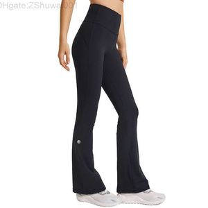 Domens Yoga Pants Slim Fit Flear Spodni strój wysokie elastyczne nagie nago, wszechpreparne sporty sportowe swobodne spodnie dla Lady Autumn i zima nowy styl Velafeel E5KT