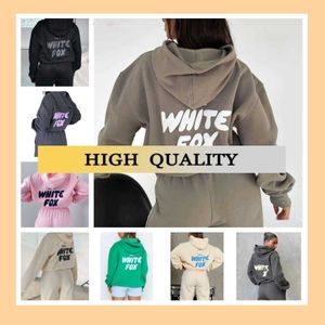 WF-Women Kadın Mektubu Baskı 2 Parça Kıyafet Fox Cowl Neck Uzun Siyah Beyaz Kollu Sweatshirt ve Pantolon Set Trailsuit E3