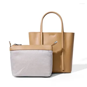 Abendtaschen Schulter Split Leder Sommer große Kapazität Trend All-Match Frauen Tasche Tote Handtasche ästhetische hohe Qualität