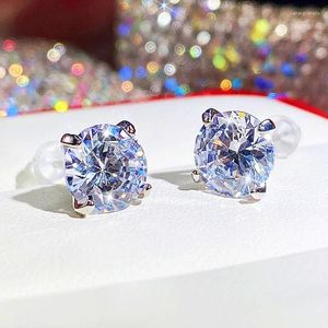 Studörhängen 4mm/5mm/6mm/7mm/8mm kubiska zirkonier för kvinnor minimalistiska tillbehör högkvalitativa modesmycken